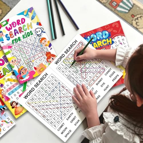 Elfew 20 Pack Word Search for Kids Ages 6-12, 280+ Large Print Word Games — view 3