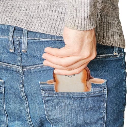 NUOBESTY Fabric Toast Coin Purse with Multifunctional Storage for Coins and Earphones, for Sports and Travel Use — view 5