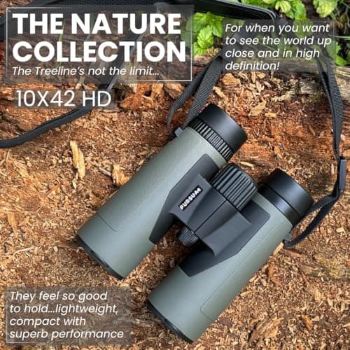 PURSUAL 10x42 Compact Binoculars for Adults High Power for Bird Watching, Hiking, Hunting, Concerts, Travel & Outdoor Adventures. Lightweight & Waterproof providing Crisp, Clear & Bright Images — view 2