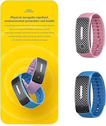 Mosquito Repellent Bracelets, Ultrasonic Mosquito Repellent Bracelet Electronic Mosquito Repellent Wristband Band, Waterproof Travel Insect Repellent Bracelets for Kids Adults, C — view 3