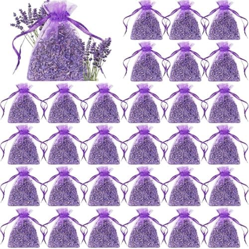 30pcs Lavender Filled Bags Drawers, Wardrobe Fresheners, Lavender Moth Repellent For Wardrobes, Suitable For Pillows, Cars, Shoe Cabinets, Cupboards