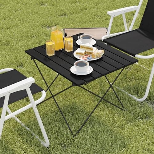 WOLTU Aluminium Folding Camping Table Ultra Light Portable with Carry Bag Folding Small Travel Side Table for Camping Garden Balcony — view 2