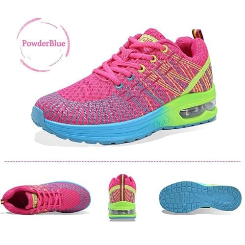 Womens Trainers Running Shoes Air Cushion Sneakers Ladies Walking Trainers Lightweight Breathable Mesh Athletic Sports Sneakers Non Slip Casual Gym Tennis Jogging Shoes — view 2