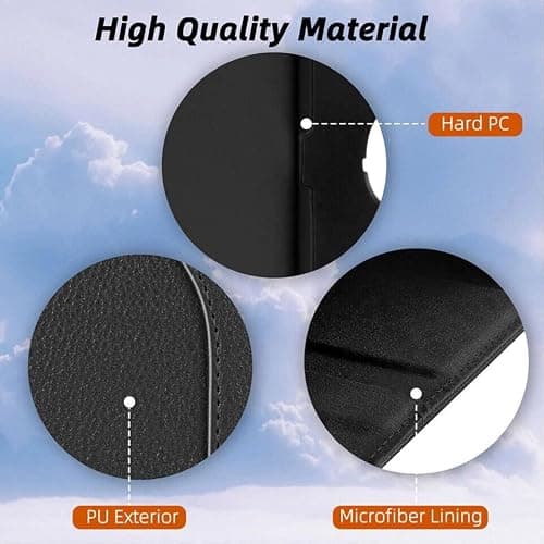 Case For iPad Air 1st Generation 9.7 inch 2013, Premium PU Leather Flip Shockproof 360 Rotating Smart Stand Protective Folio Cover - Black — view 5