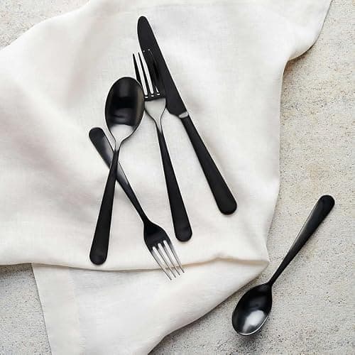 3 Pack Portable Cutlerys Set with Case – Stainless Steel Fork Knife Spoon for Lunch Box Camping Office, Reusable Portable Utensil Kit, Dishwasher Safe Black — view 6