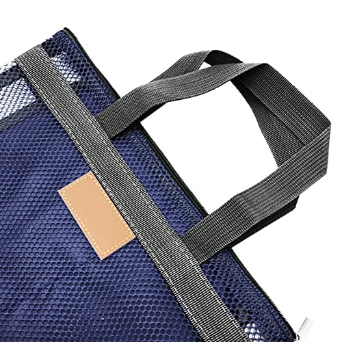 Mesh Shower Caddy Bag, Quick Dry Portable Tote Bag and Inner Pocket, Lightweight Bath Organizer for College Dorm Bathroom, Swimming, Gym, Beach, Travel (Navy) — view 4