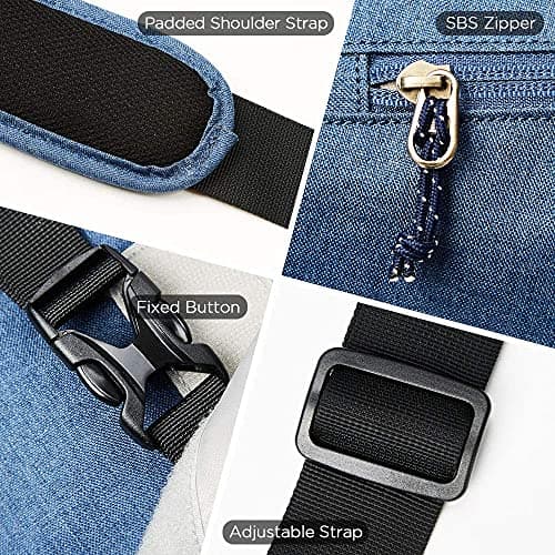 OIWAS Messenger Bags for Men, 15.6 Inch Satchel Bag Men Bag Shoulder Bag Laptop School Travel Work Blue — view 5