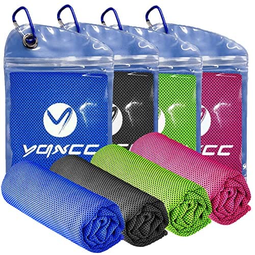 YQXCC 4 Pack Cooling Towels, 100x30 cm, Ice Cool Towel for Neck & Face
