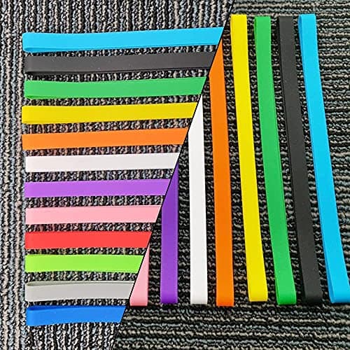 Silicone Rubber Bands,12 pcs Elastic Bands Large Wrapping Bands Coloured String,for Office Supply, File Folders, Books, Art, School,Home,Cooking, Wrapping(12 Colors) — view 6