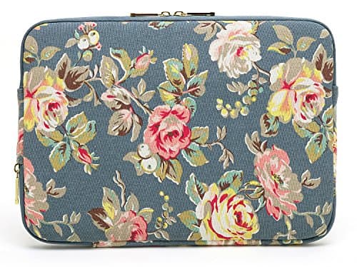 KAYOND Blue Water HyacinthWater-resistant 12.5 inch 13 inch Canvas laptop sleeve for 13.3 inch laptop case macbook air 13 case macbook pro 13 sleeve ipad 12.9 (13-13.3 inch, blue water hyacinth) — view 4