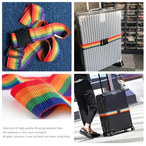Luggage Suitcase Bag Case Straps Strap Adjustable Webbing with Clips, 4 Pcs — view 4