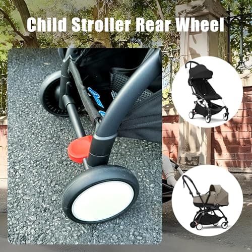 Flylin Baby Stroller Wheel 1Pair, Rubber Back Wheel — view 6