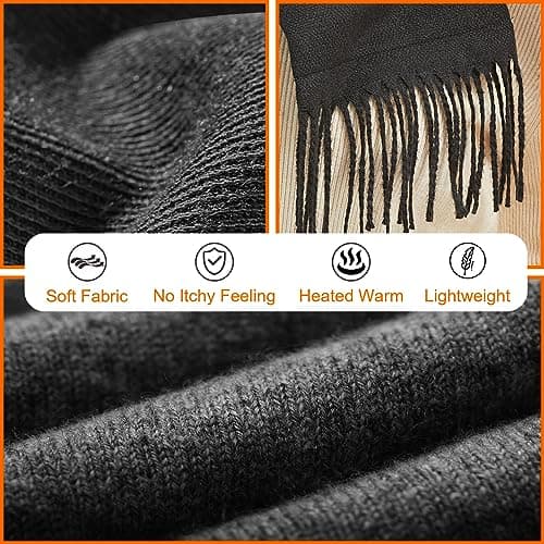 vapesoon Long USB Heated Scarf with 6000mAh Battery Pack for Women Men — view 3
