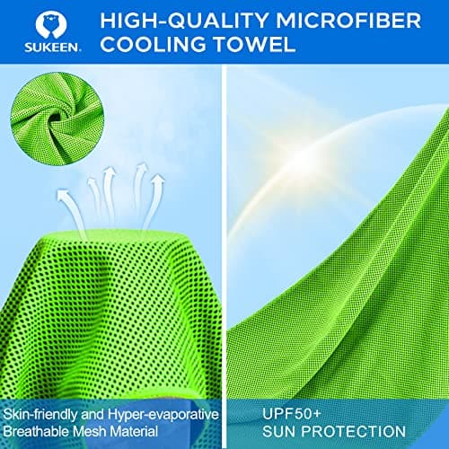 Sukeen [4 Pack Cooling Towel (40"x12"),Ice Towel,Soft Breathable Cool Towel,Microfiber Towel for Yoga,Sport,Running,Gym,Workout,Camping,Fitness,Workout & More Activities — view 5