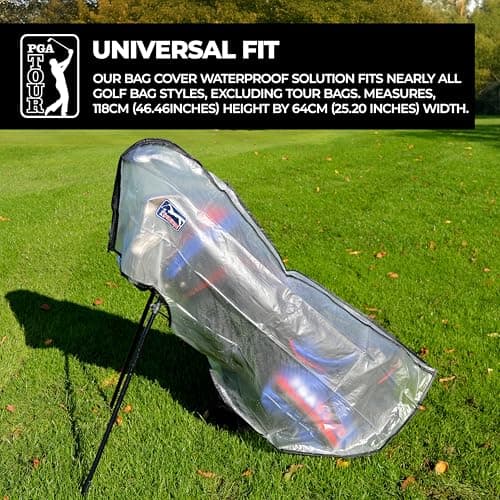 PGA TOUR Golf Bag Rain Cover - Waterproof Cart Bag Protection - Heavy Duty Full Length Zip - Easy Access — view 2