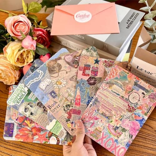 VelvetGlow 6 Pcs Inserts For E-Reader Clear Case, And 2 Pcs Dust Plug Charms Retro Phone Charm Set, 6.8"X4.8" Cardstock Inserts Compatible With Kindle Paper White 11Th/12Th Colorsoft (6.8" X 4.8") — view 6