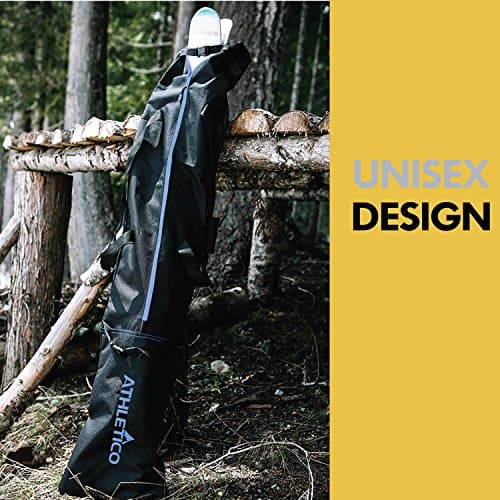Athletico Two-Piece Ski and Boot Bag Combo | Store & Transport Skis Up to 200 CM and Boots Up To Size 13 | Includes 1 Ski Bag & 1 Ski Boot Bag (Black with Blue Trim) — view 6