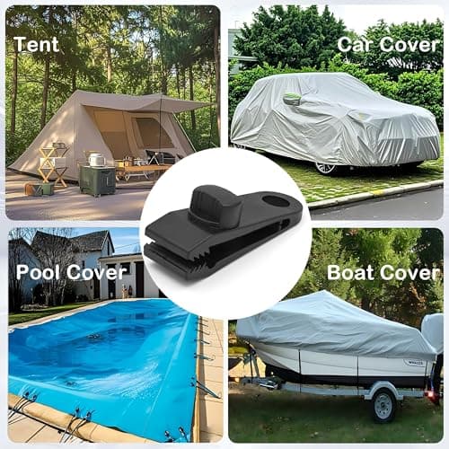 Langaelex 12 Pack Heavy Duty Tarp Clips for Tent Awning Canopy — view 6