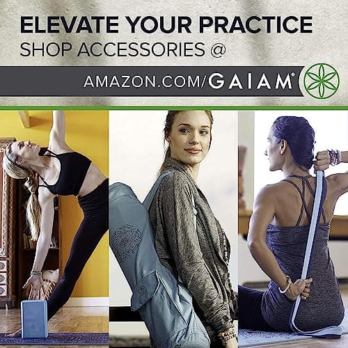 Gaiam Yoga Mat Premium Solid Color Non Slip Exercise & Fitness Mat for All Types of Yoga, Pilates & Floor Workouts, Sandstone, 5mm — view 5