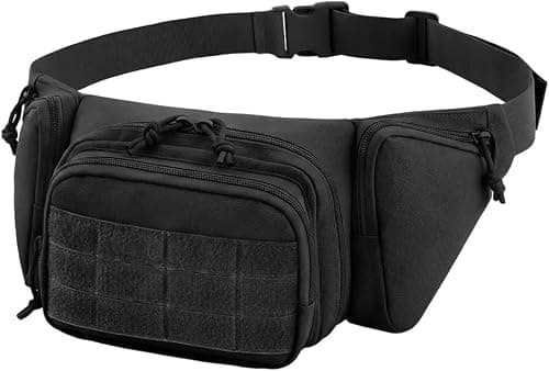 Adiwo Bumbag Waist Bag, Tactical Waist Bag with Multi-Pockets