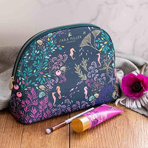 Sara Miller London Cosmetic Bag, Zip Pull Toiletry, Wash Bag and Beauty Organiser, Vegan Leather, Large Size, Great for Gym or Holiday Essentials, Cruelty Friendly, Gift For Her — view 3