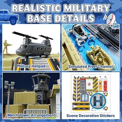 deAO Military Base Army Toys Set with Toy Soldiers & Play Map for Kids 3+ — view 4