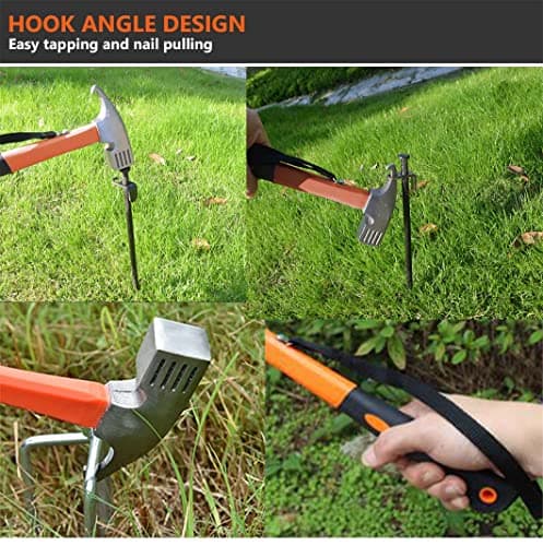 Camping Hammer Heavy Duty with Tent Stake Remover, 12" — view 6