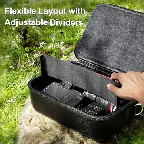 ProCase Hard Shell Digital Camera Case with Shoulder Strap -Black — view 3