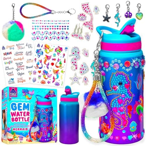 Decorate Your Own Water Bottle Girls - Mermaid Water Bottle Craft
