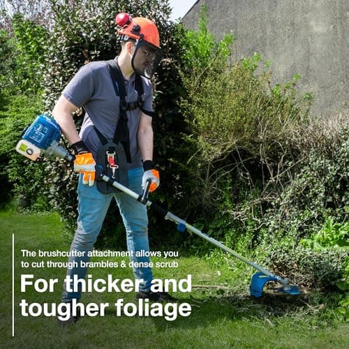 Hyundai 52cc Petrol Garden 5-in-1 Multi Tool, Grass Trimmer, Brushcutter, Hedge Trimmer, Pole Saw & 800mm Extension Shaft, Soft Recoil Start, Harness Included, 3 Year Warranty — view 6