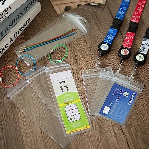 Temlum 6pcs Cruise Luggage Tag Holders & 3pcs Cruise Lanyards for Ship Cards, Waterproof Clear Luggage Tags Lanyard with Card Holder Cruise Accessories — view 5