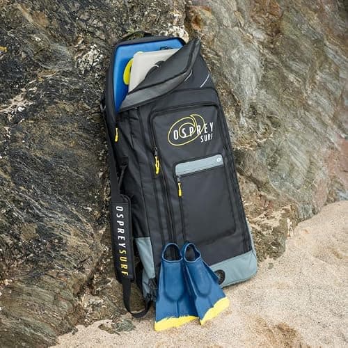 Osprey | Bodyboard Carry Bag, Padded Triple Board Bag with Storage Pockets, Vents and Rucksack Straps, Fits up to 3 Boards, Black — view 2