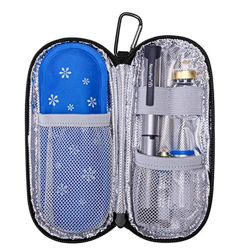 Yarwo Insulin Cooler Travel Case, Diabetic Case with 2 Ice Packs, Purple — view 2