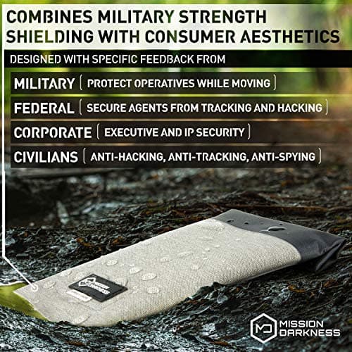 Mission Darkness Faraday Phone Sleeve // Slim Waterproof Dry Bag for Cell Phones + RF Shielding Liner // Signal Blocking, Anti-tracking, EMP Shield, Data Privacy, Electronic Device Security — view 4