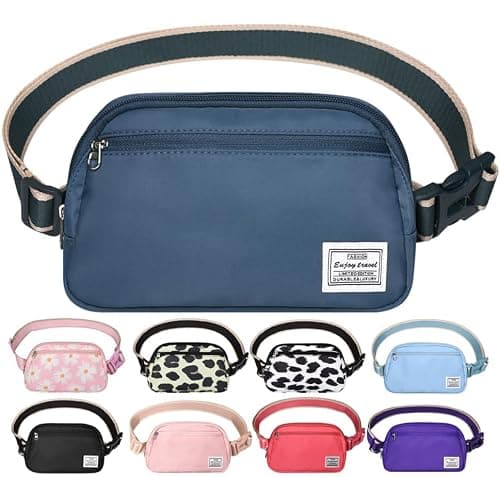 DMLuna Small Crossbody Bags for Women Trendy, Lightweight Waist Pack for Women & Men, Mini Belt Bag, Waist Bag with Adjustable Strap for Running Workout Traveling, Peacock Blue — view 2