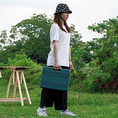 tinysiry Barbecue Grill with Multi Brushes Food Clip, Portable Folding Charcoal Grill Outdoor BBQ for Picnic Travel, Barbecue Portable Rack Folding Outdoor Oven Set Black — view 5