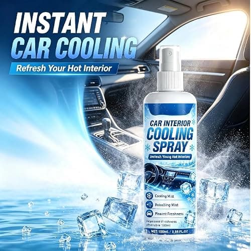 Cooling Mist Spray, Cooling Spray for Car, Instant Heat Relief, Air Refresh Cooling Spray for Quick Cooldown for Long Driving Commuting Travel Road Trip (C) — view 2