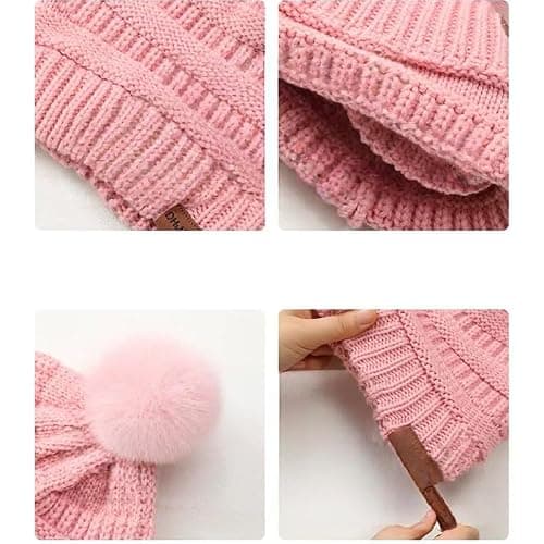 MAZELIKEHOOD Hat Scarf Gloves Set for Women 4Pcs Winter Ladies Warm Knitted Beanie Hat Gloves Socks Scarf Neck Warmer 4 in 1 Cold Weather Set — view 5