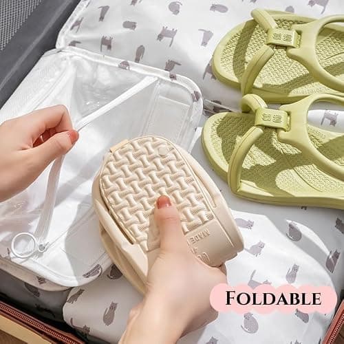 ZBH1985 Detachable Travel Slippers - Packable Unisex Slides for Hotel, Gym & Beach | Non-Slip, Quick-Dry Waterproof Shower Shoes — view 3