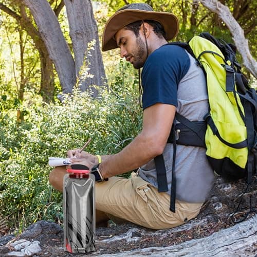 hautllaif 700ml Large Foldable Water Bottle Fully Collapsible Stock Bottle, Portable Water Bottle for Running Cycling outdoor,3 Pack — view 5