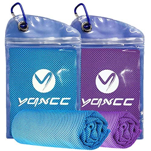 YQXCC 2 Pack Cooling Towels, 120x30 cm, Ice Cool Microfibre Towel for Neck
