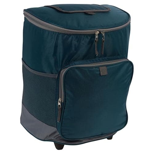 URBNLIVING 28L Insulated Cooler Bag on Wheels - Trolley Cart with Extendable Handle, Waterproof & Spacious, Front & Side Pockets - Perfect for Camping, BBQ, Picnic, Beach & Outdoor Adventures — view 3