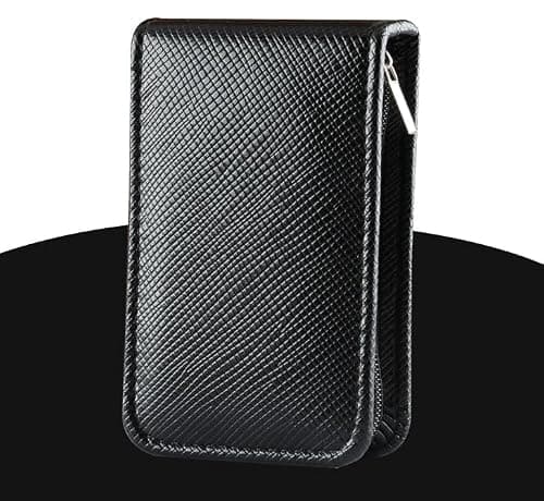 Men's Manicure Set of 6, High-Carbon Steel, Nail Clippers, Round-tip Vibrissa Scissors, Nail File, Earpick, Black Travel Case — view 5