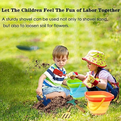 Collapsible Beach Toys Set,Foldable Sand Bucket and Spade Beach Set Kids — view 3