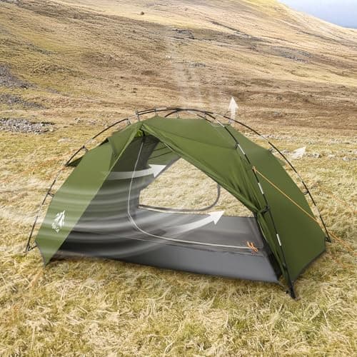 Night Cat 2 Person Camping Tent: Waterproof 2 Man Backpacking Tent Double Layer Easy Set Up Lightweight For Hiking Trekking — view 4