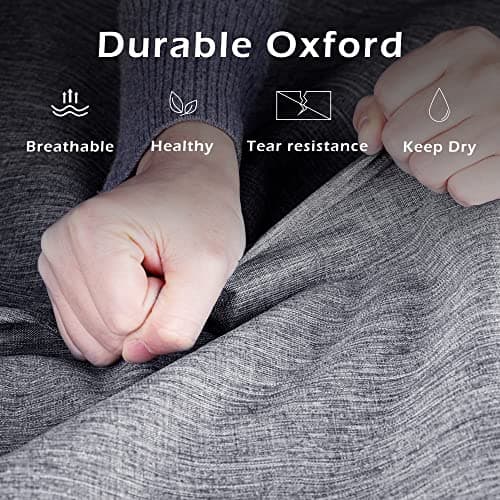 MISSLO 50" Garment Carrier for Suit Travel Dress Moving Bag for Hanging Clothes Covers with strong Oxford Fabric Suit Carriers for Women and Men, Grey — view 6