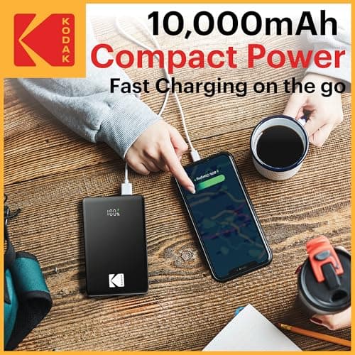 KODAK 10000mAh Power Bank Fast Charging Portable Charger, 20W USB-C — view 5