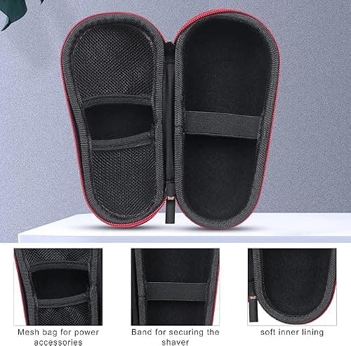 Case for Braun Series 3s/5s/7s/9s, Braun Series 3/5/7/9, Men's Electric Shaver Hard Case Travel Shaver Travel Shaver Travel Hard Case for Brown - Red — view 4