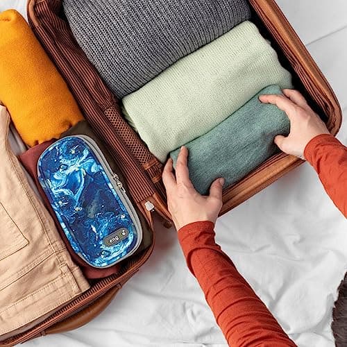 SUNMON Monjaro Travel Case, Compact Insulin Pen Cooler Travel Case with 2 Reusable Ice Packs Medicine Cool Bag, TSA Approved Medication Cooler for Travel (Sand Blue) — view 6
