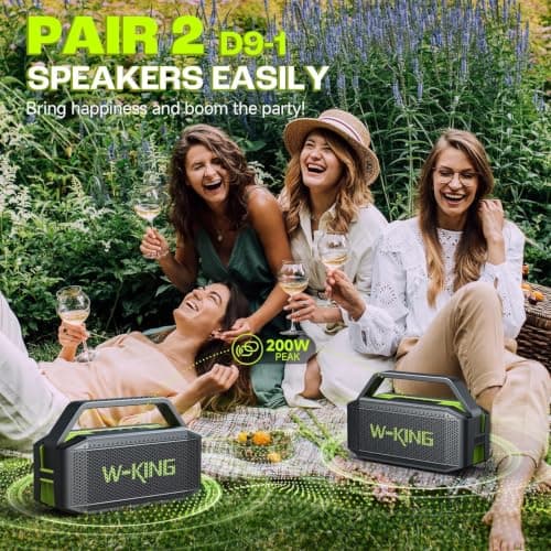 W-KING Bluetooth Speaker, 100W Peak HD IPX7 Portable Speakers Wireless Loud — view 5